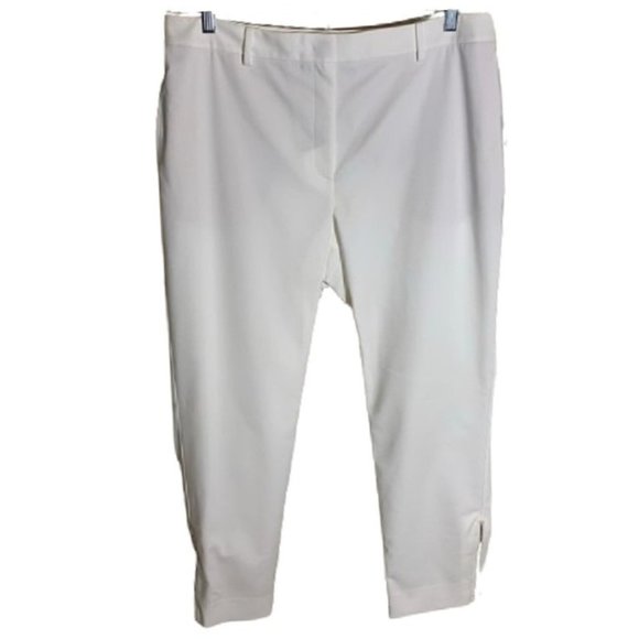 Donna Karan Zip Hem, Ponte, Ankle Pants. New With Tickets. Size 16